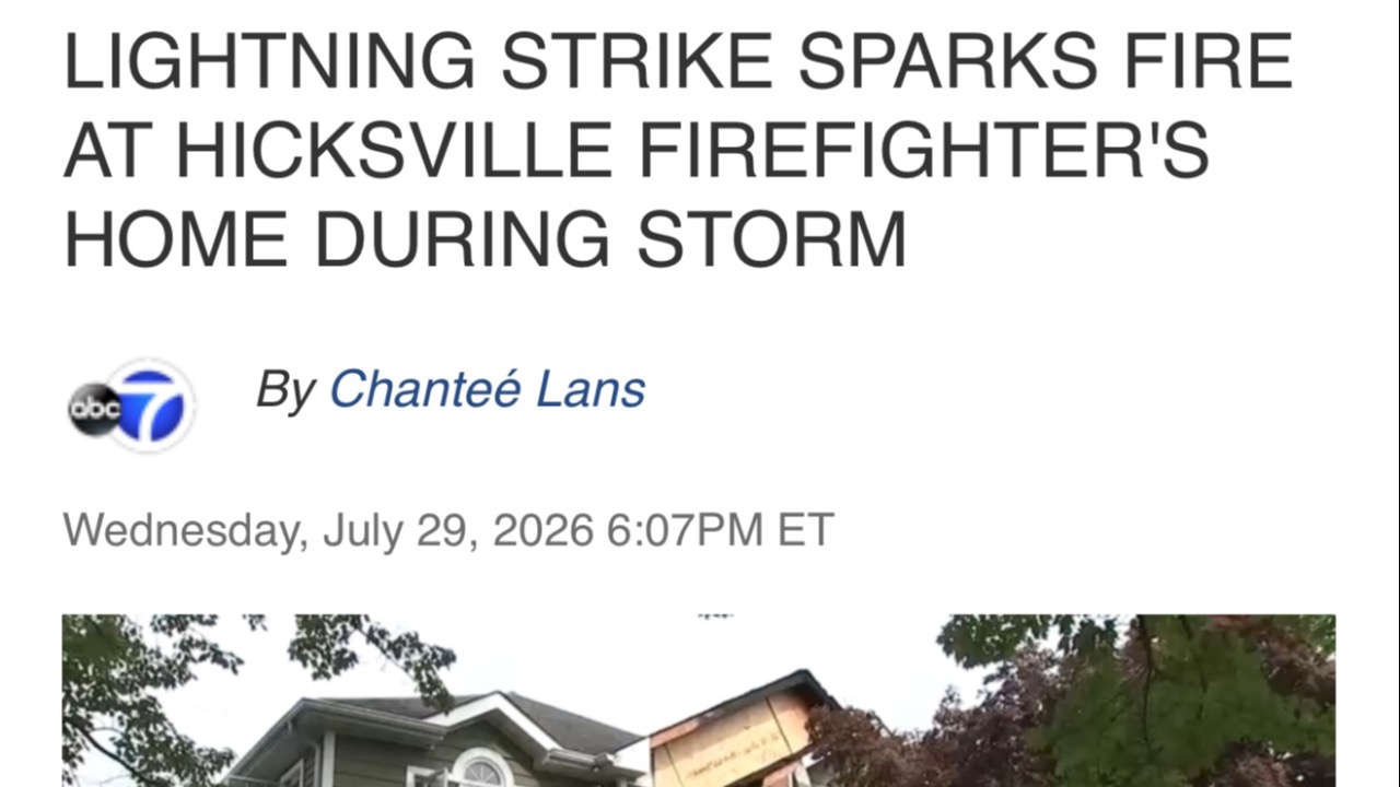 Hicksville Firefighters House Fire
